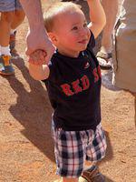 Made it! Standing on homeplate