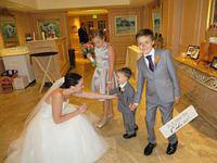 Meghan thanking her wedding party