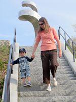 Taking the safe way down, notice who is missing......