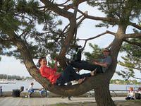 Resting comfortably after our adventure