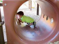 Peeking out the side