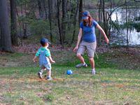 Dribbling with Mommy