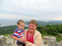 On top of the Mount Battie Tower
