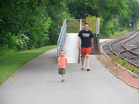 Running along the track at the Trackside Restaurant