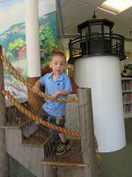 Checking out the library lighthouse