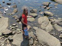 Look Grandma, we're feeding the ducks