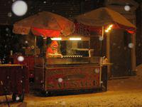 You can get Sausage and Peppers outside of Fenway even in a Blizzard!
