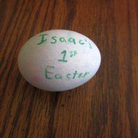 Isaac's First Easter Egg