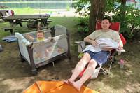 Isaac and Brian Enjoying Some Shade