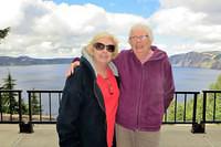 Carol and Mom at Crater Lake Lodge