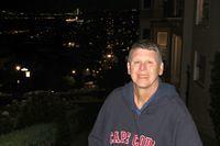 Top of Lombard Street in the Dark