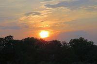 Setting Sun From Porch