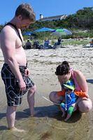 Dipping His Toes in the Bay