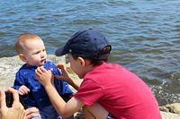 Doing His Best to Get a Smile