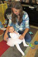 Evie Lounging on Mommy