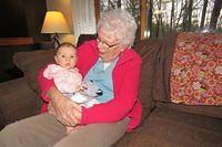 Second Great Grandchild in Her Arms Today