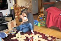 Mommy Sneaking a Cuddle