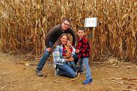 Happy Family Amidst the Corn