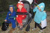 Scuba Diver, Elmo, and Pigeon