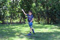 Tossing to Uncle Daren