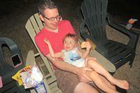 Tired Girl Chowing Down on Crackers