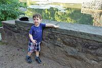 Posing Along the Stone Wall