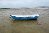Beached Blue Boat
